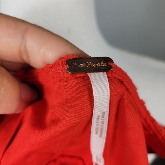 NWT Free People Half Moon Mini Dress. Red XS#26 - Picture 13 of 16